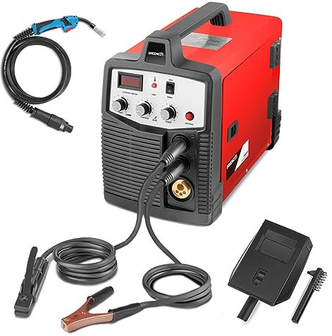 GREENCUT MMG185 - Saldatrice elettrica a filo continuo inverter con gas turbo ventilato, 185A, potenza regolabile, con tecnologia iGBT, saldatrice portatile
