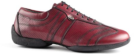 Portdance Herren Sneakers/Dance Sneakers PD Pietro Street - Leder Bordeaux - Sneaker Sohle [EUR 42]