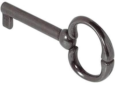 Gedotec H2147 Clé à garniture, pour serrure de meuble, de rechange, décorative, 40 mm, en laiton bruni, marron, 1 pièce