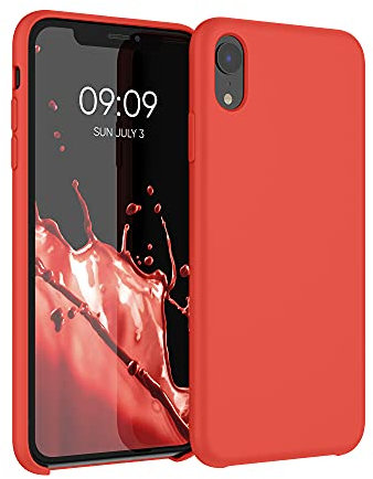 kwmobile Cover per Apple iPhone XR Custodia - Back Case per Smartphone in Silicone TPU - Protezione Gommata - rosso