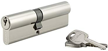 THIRARD - Cylindre de serrure double entrée, 45x55mm, anti-arrachement, nickel, 3 clés