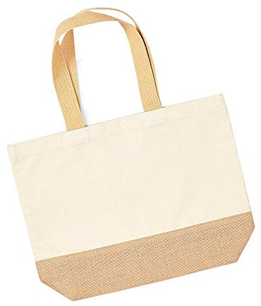 Westford Mill W451 Jute Base Canvas Tote