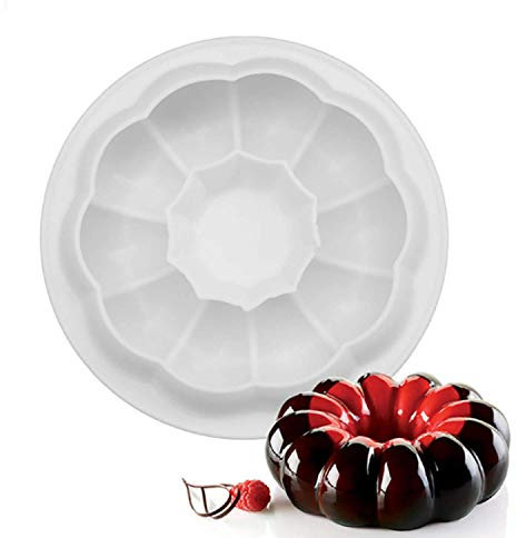 1 moule 3D en silicone en forme de couronne pour truffe, chocolat, mousse, dessert, gâteau.