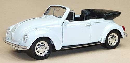 Generisch Welly VW Käfer Cabrio Modellauto 1:34 Metall/Kunststoff weiß
