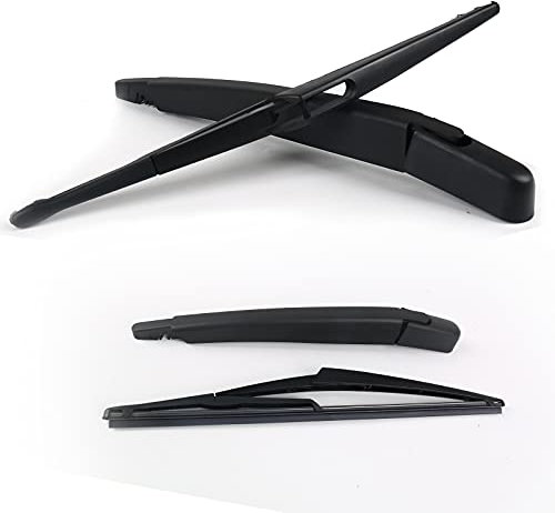 Rear Wiper Arm Blade Kit, Rear Windshield Wiper Arm Back Windscreen Wiper Assembly Replacement for Nissan Qashqai 2013-2019, All Season Natural Rubber Cleaning Window