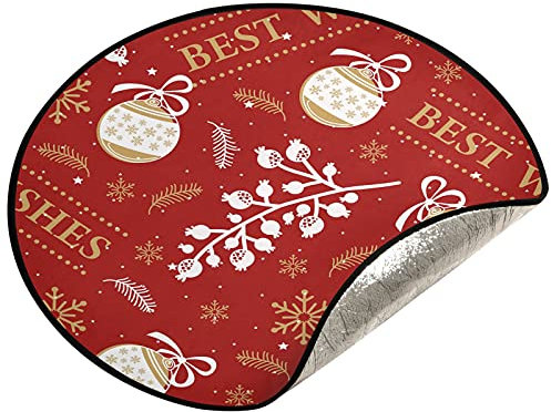 Mnsruu Weihnachtsbaum-Decke, Silvesterglocke, Weihnachtsbaum-Unterlage, Matte für Zuhause, Weihnachtsbaum-Dekoration, 72 cm