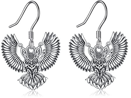 Eule Ohrringe Sterling Silber Vintage Irish Celtic Knot Ohrringe Schmuck Geschenke für Damen Teen Mädchen