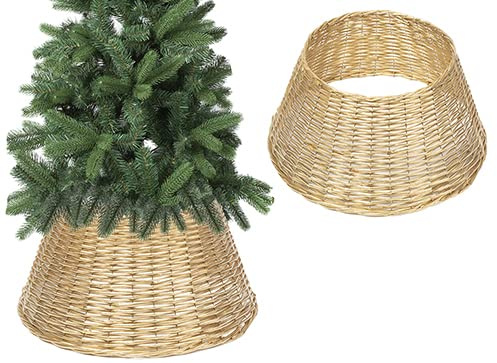 Toyland® Weidenbaum-Rock – Bodenabdeckung – Weihnachtsdekoration (56 cm, Gold)