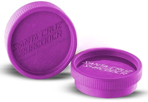 Santa Cruz Shredder Macinino per erbe aromatiche con parte superiore zigrinata per una presa più forte, 2 pezzi, medio 2,2 (viola)