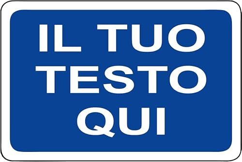 Social Crazy - Pannello Segnaletico Personalizzato, 30x42 cm, PVC, Blu, Montaggio a Parete, Interno, Informativo, Direzionale