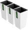 PAFEN 3 macetas altas – 260 x 260 x 505 mm – Macetas con inserto Macetero plástico mate blanco