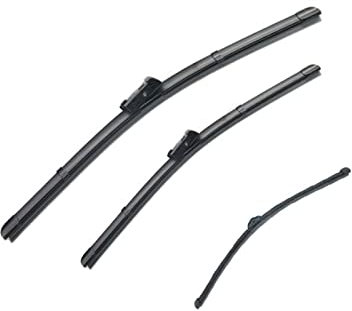 CMSQXIFU Fabricantes de limpiaparabrisas Kit Limpiaparabrisas Caucho Natural para Parabrisas para Audi Q3 MK1 2011-2017 2016 Reemplazo Escobilla Limpiaparabrisas