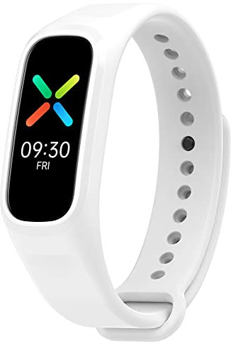 BoLuo Bracelet de Montre pour Oppo Band/Oppo OnePlus Band, Silicone Bracelets de Montre Armband Strap Watchband Remplacement avec fermoir Sangle pour OPPO Band/Oppo OnePlus Band (Blanc)