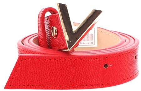 VALENTINO Damen Divina Gürtel, Rot/Gold, Medium