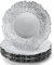 Coloch Set of 12 Plastic Charger Plates, 13 Reusable Reef Serving Charger for Dinner Plate Round Shiny Decorative Charger Plate for Wedding, Catering, Parties, Restaurant, Home Dinner Use (Silver)