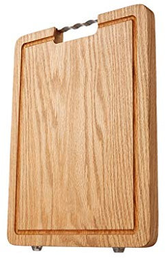 Tabla De Cortar De Roble Rojo Reversible Con Asas Bloque De Cortar Grueso Con Ranura Para Jugo Para Cortar Tallar Queso Embutidos Y Cocina Doméstica Tabla De Cortar Para Verduras Y Carne little