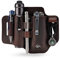 VIPERADE PJ35 EDC Lederscheide Multitool Scheide mit 3 Taschen,Werkzeuge Holster Messer Gürtelscheide Taschenlampen Scheide für Leatherman Multitools/Messerscheide-Braun