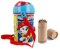 OM SUPPLIES Patrol Bouteille d'eau pop-up avec cordon tour de cou pour un transport facile à l'école, le déjeuner des enfants, 450 ml, comprend un ensemble de 12 crayons demi-taille (Patrol Comic)