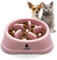 Gamelle Anti Glouton Chat & Petit Chien | Animaux de Petite Taille, Alimentation Lente et Saine, Favorise la Digestion de l'animal, Anti Vomissements, Design avec Pieds Antidérapants (Petit, Rose)