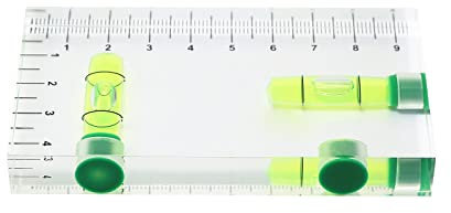 Professionelle transparente Multifunktions-Wasserwaage mit Zwei-Wege-Wasserwaage für W/Starker Magnet & Klare Skala 9,53 cm/3.Mini Level Bubble Magnet Mini Nivellierwerkzeug Werkzeug