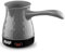 BURLOE Electric Coffee Machine, Turkish & Arabic Coffee Maker in Stainless Steel with Removable Handle, Gray