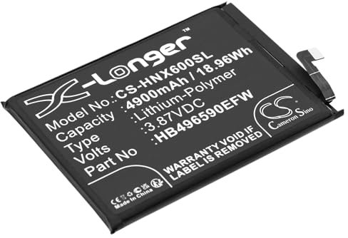 Cameron Sino Ersatz Akku für Honor 90 Lite 5G 2023, CRT-NX1, Honor X7 CMA-LX1, KOZ-AL00, Play 20, VNE-LX1, VNE-LX2, VNE-N41, X6 4G 2022, X8 5G 2022 PN: 24023623, HB496590EFW 4900mAh