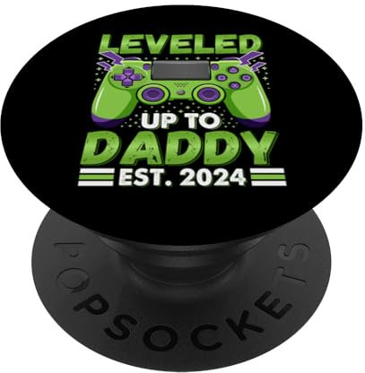 Livellato fino a papà 2024 Promosso a papà 2024 Gaming PopSockets PopGrip Intercambiabile