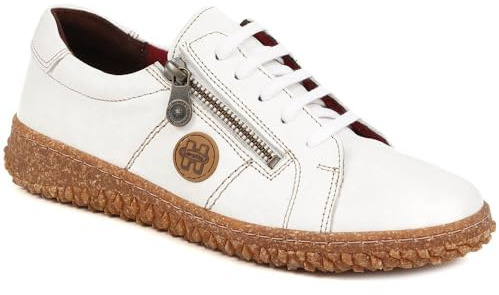 Loretta Leather Trainers - Off White Size 7