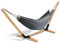 IDMarket - Hamac avec Support Bois et Toile Gris Anthracite Tahiti