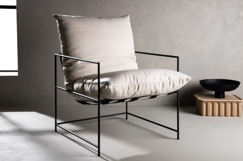 Bourgh Lounge Sessel Sedalia - Einzelsofa/Relaxsessel für Wohnzimmer & Schlafzimmer weiß in modernem Design