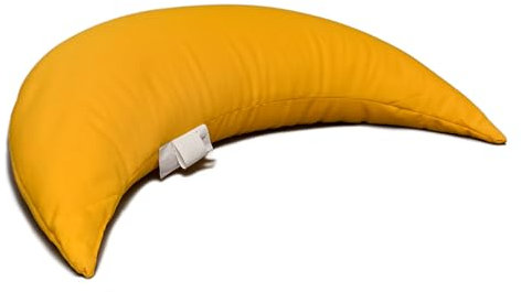 Mond 50cm Das Halbmond Kissen mit EPS-Perlen mango| kleines Schlafkissen, Reise- Kopfkissen, Kuschelkissen, Lesekissen