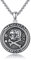 ONEFINITY Memento Mori Kette Herren 925 Sterling Silber Memento Mori Anhänger Schädel Stoic Halskette Schmuck Geschenke für Damen