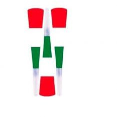 Zeus Party Set Tifo Italia 3 Trombette con Bandierina Tricolore Italiana