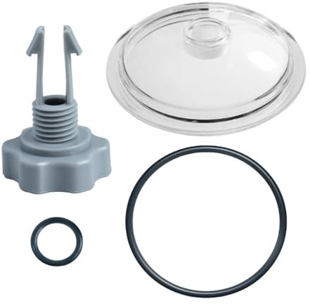 Tuxxjzm Trap Cover, Sand Filter Pump Cover, UV-Resistant Pool Canister Covers with 2 -Rings and Valve, Swimming Pool Collector Covers, Replacement Parts for Sand Filter Pumps