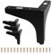 Hisdricus 4 Patas para Muebles, Material Metálico, Patas para Mesas, con Tornillos de Montaje, Adecuado para sofá, Muebles DIY, mesita de Noche, Mueble de TV, Armario, etc (Negro, 10 cm)
