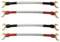 QED Reference Silver Anniversary XT Jumper Links 15cm Set of 4 Terminated with 24k Gold Plated Spades.