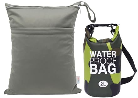 ALVABABY Dry Bag 2L Wasserdichte Tasche mit Wetbag nassbeutel schwimmen,Wasserdichter Beutel Roll-Top Wasserfester Rucksack Packsack Waterproof Drybag,Schwimmen Strand Baden Kanu 2WFL05-DE