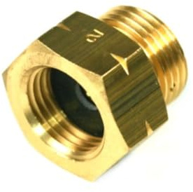 DN Autogas Parts Adattatore Greco Italiano Austriaco per Bombole di Gas, W20-1/14 LH a A 21.8 LH Connessione Europea, Ottone