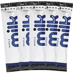 Whole UHT Milk Sticks 10ml – 75 Pack | Long Life Milk Portions in Easy-Open Sachets | Strong Flexible Packaging | More Cost Effective Than Pots | Ideal for Hospitality & Catering