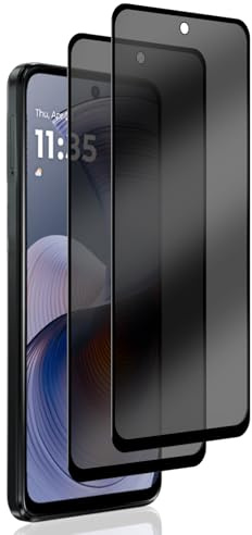 MiKoyi Privacy Sichtschutz Schutzfolie für Motorola Moto G55 5G, [2 Stück] 9H Härte Anti-Spähen Displayschutz Panzerglas Displayfolie für Motorola Moto G55 5G
