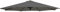 Waterproof Grey Parasol Canopy Cover for 2m Garden Parasol with 6 Ribs