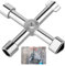 4 in 1 Meter Box Key,1 PCS Gas Meter Box Key,Electric Box Key,Stainless Steel Utility Key,Radiator Key for Gas Meter Box,Gas Box Key,Gas Meter Key,Multi-Specification Meter Box Key for Meter Reading