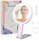 Miroir Grossissant Lumineux 20X/1X avec 64LED Double Face Rechargeable Mirroir Maquilleur Pliable Miroir avec Lumiere Miroir Eclairant pour Maquillage,Salle de Bain,Voyage,Bureau Cadeau (10X Rose)