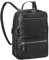 ROYALZ 'Broadway' sac à dos en cuir véritable femmes hommes taille - idéal comme sac à dos pour ordinateur portable 13-14.5' pour le travail, l'université et les loisirs, Couleur:Noir