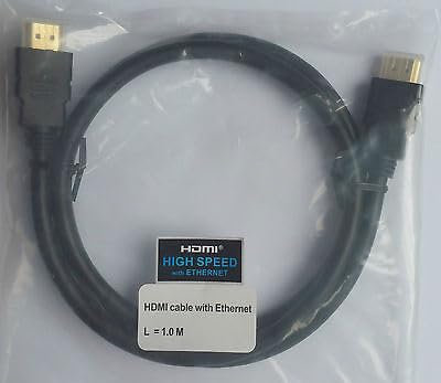 High Speed HDMI Cable with Ethernet, Gold-Plated, Supports 4K 2160P 3D ARC (2.5 Metre)