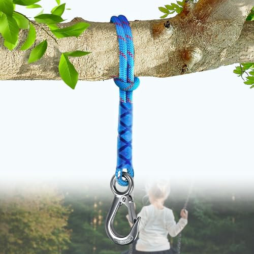 eupdd 50CM Cuerda Columpio: Hamaca Columpio Cuerda de PoliéSter con Mosquetón para Escalada, Hamaca, Correas de Hamacas, Soporta hasta 200 kg, Fijación Accesorios para Hamacas Columpios