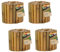 Garden Mile Set mit 4 Rasenkanten-Rollen, 15 cm x 100 cm, robuste Holz-Garteneinfassung, ideal für Rasen, Gras, Wege, Blumenbeete, Gartenkante, vielseitige Umrandung