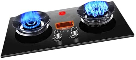 Gas Cooker,5.2kW Tabletop Gas Stove with Timer, Built-in/Tabletop Dual-Use,for Family Restaurants Food Stalls(NG)