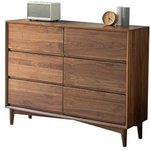 MPOPO Eingangsschrank Kommode aus massivem Holz, Nussbaum, einfaches Zuhause, Wohnzimmer, Wandschubladenregal, Eingangsbereich, Korridor, dekorative Möbel Küchenschrank(120x35x90cm)