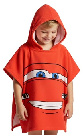 Disney Pixar Cars Jungen Poncho Handtuch, Strandtuch, Kapuzenbadetuch, Kinder Schwimmhandtuch